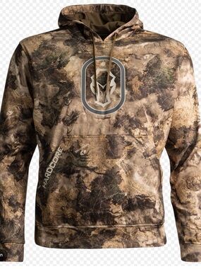 Hardcore Waterfowl Logo Hoodie With Mossy Oak Elements Terra Size XL NWT